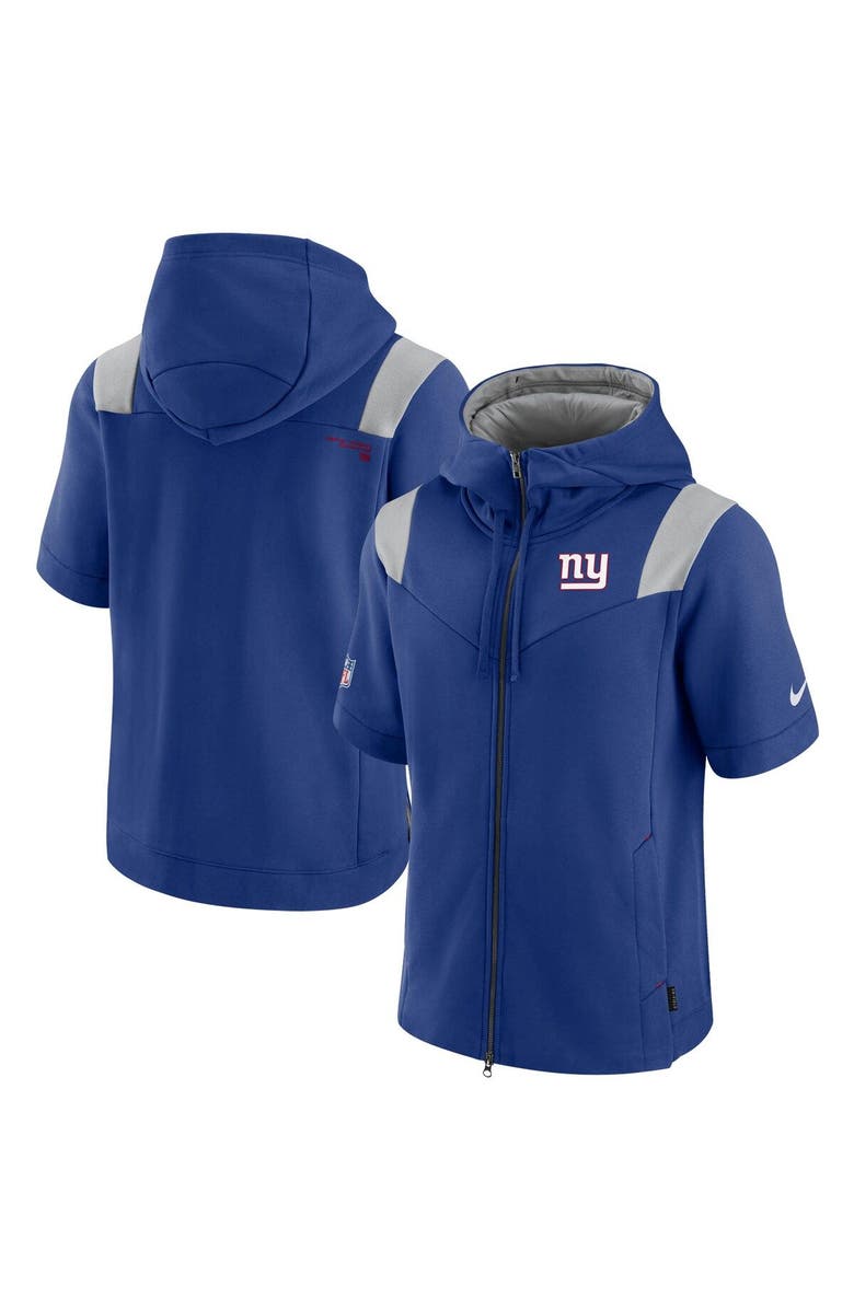 Nike Men's Nike Royal New York Giants Sideline Showout Short Sleeve Full-Zip Hoodie, Main, color, Royal