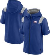 Nike Men's Nike Royal New York Giants Sideline Showout Short Sleeve Full-Zip Hoodie