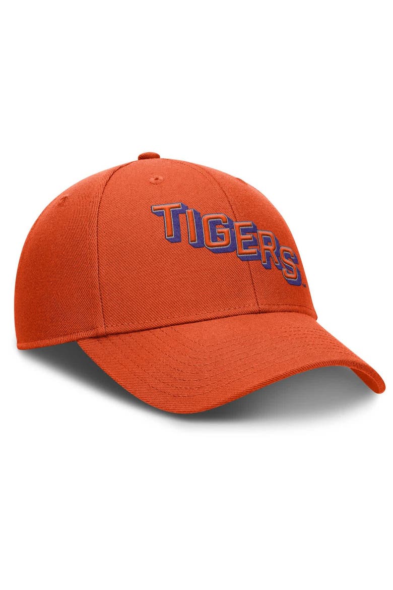 Men's Nike Orange Clemson Tigers Slanted Primetime Rise Performance Adjustable Hat, Alternate, color, Orange