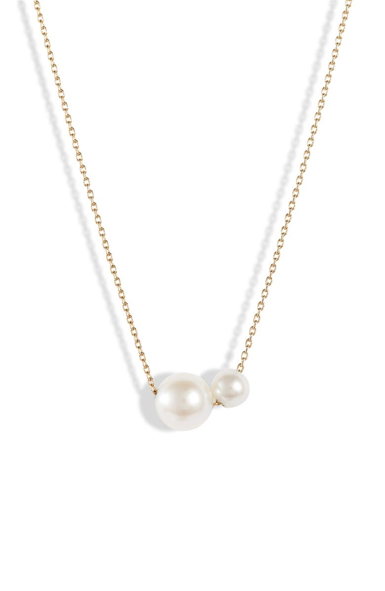 Poppy Finch Double Pearl Necklace, Main, color, 