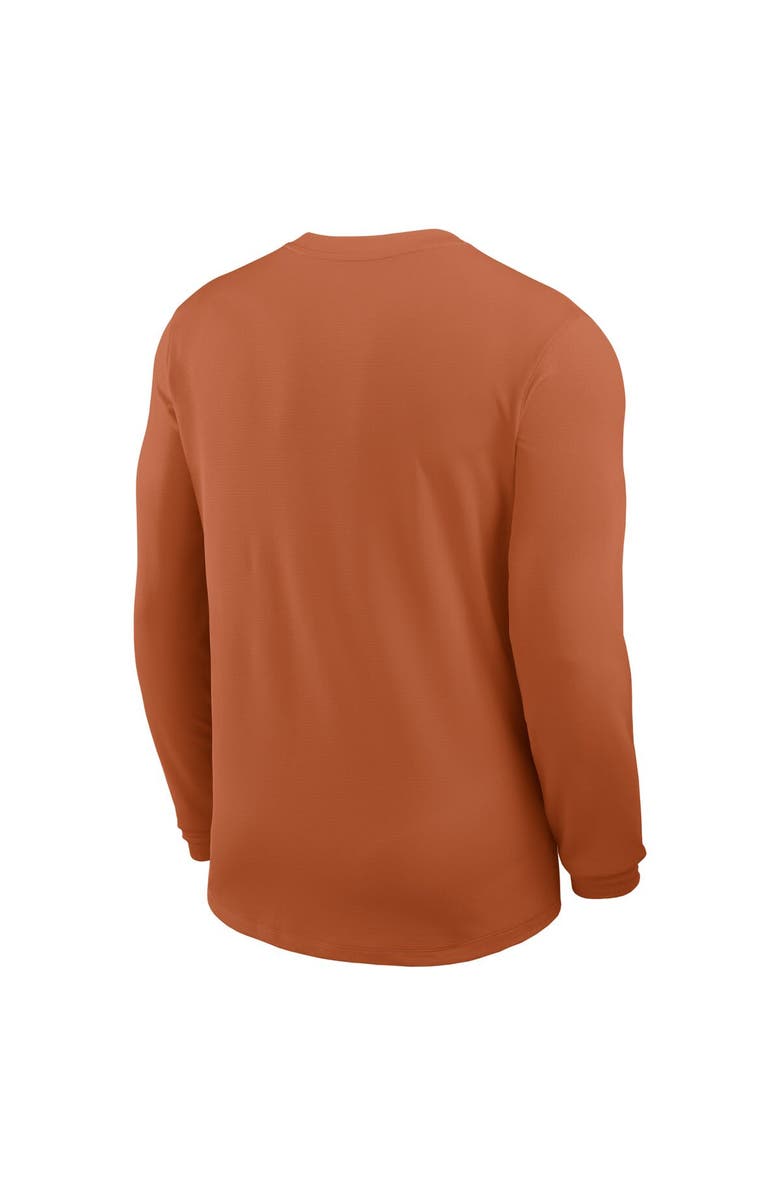 Nike Men's Nike Texas Orange Texas Longhorns 2025 Sideline Coach UV Performance Long Sleeve T-Shirt, Alternate, color,