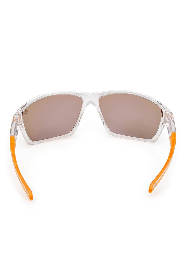 66mm Sunglasses, Alternate, color, CRYSTAL / BROWN POLARIZED