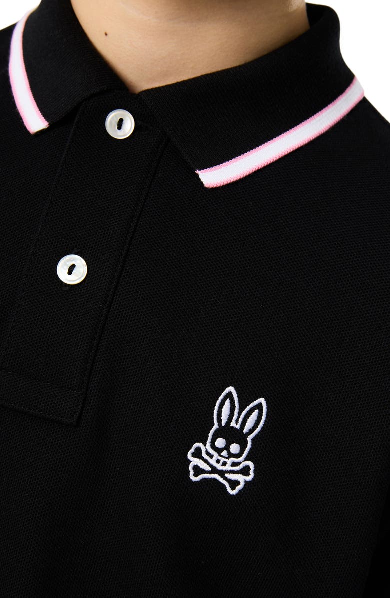 Psycho Bunny Kids' Bunny Tipped Piqué Polo, Alternate, color, 