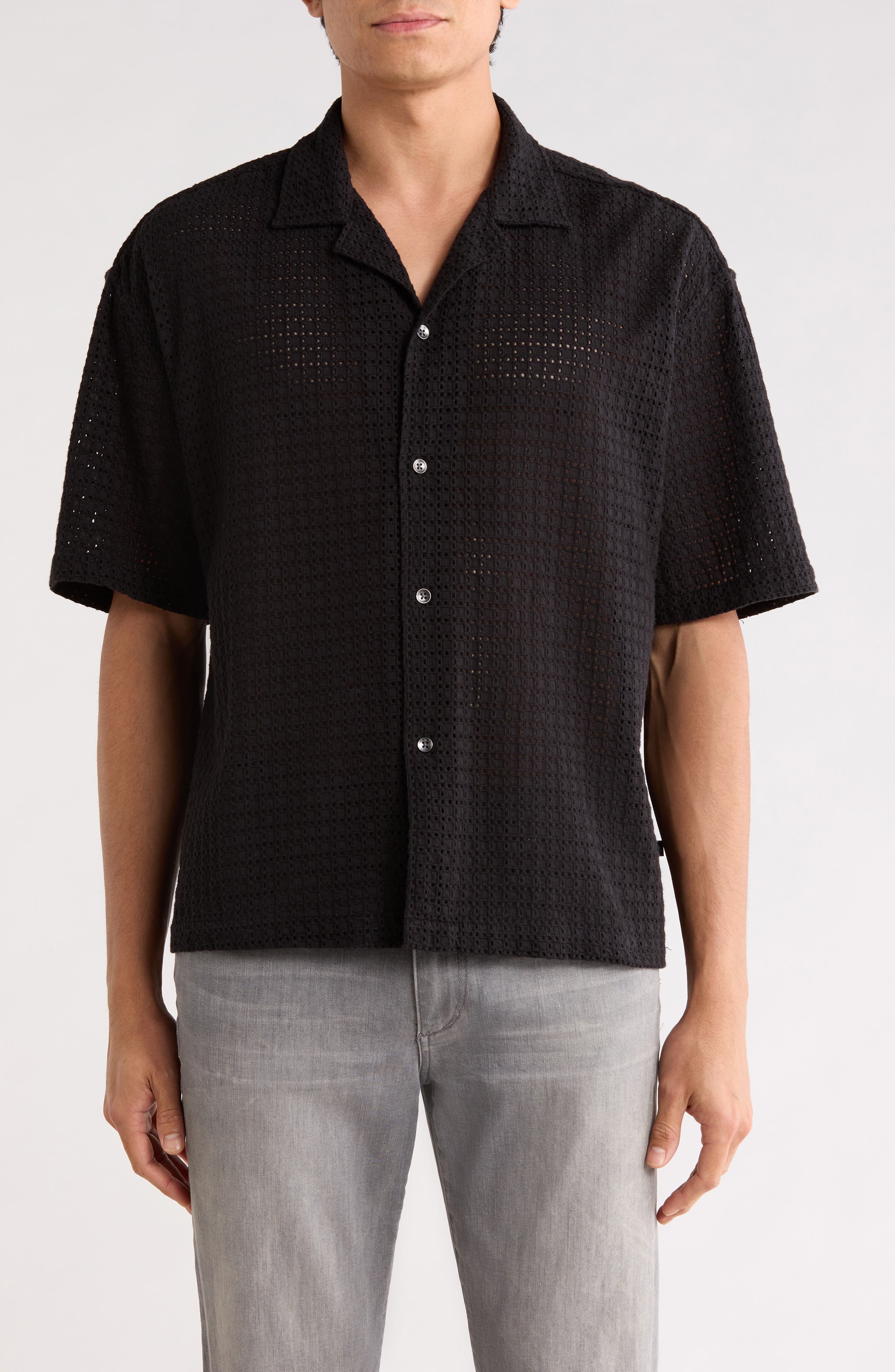Civil Society Boxy Eyelet Short Sleeve Shirt