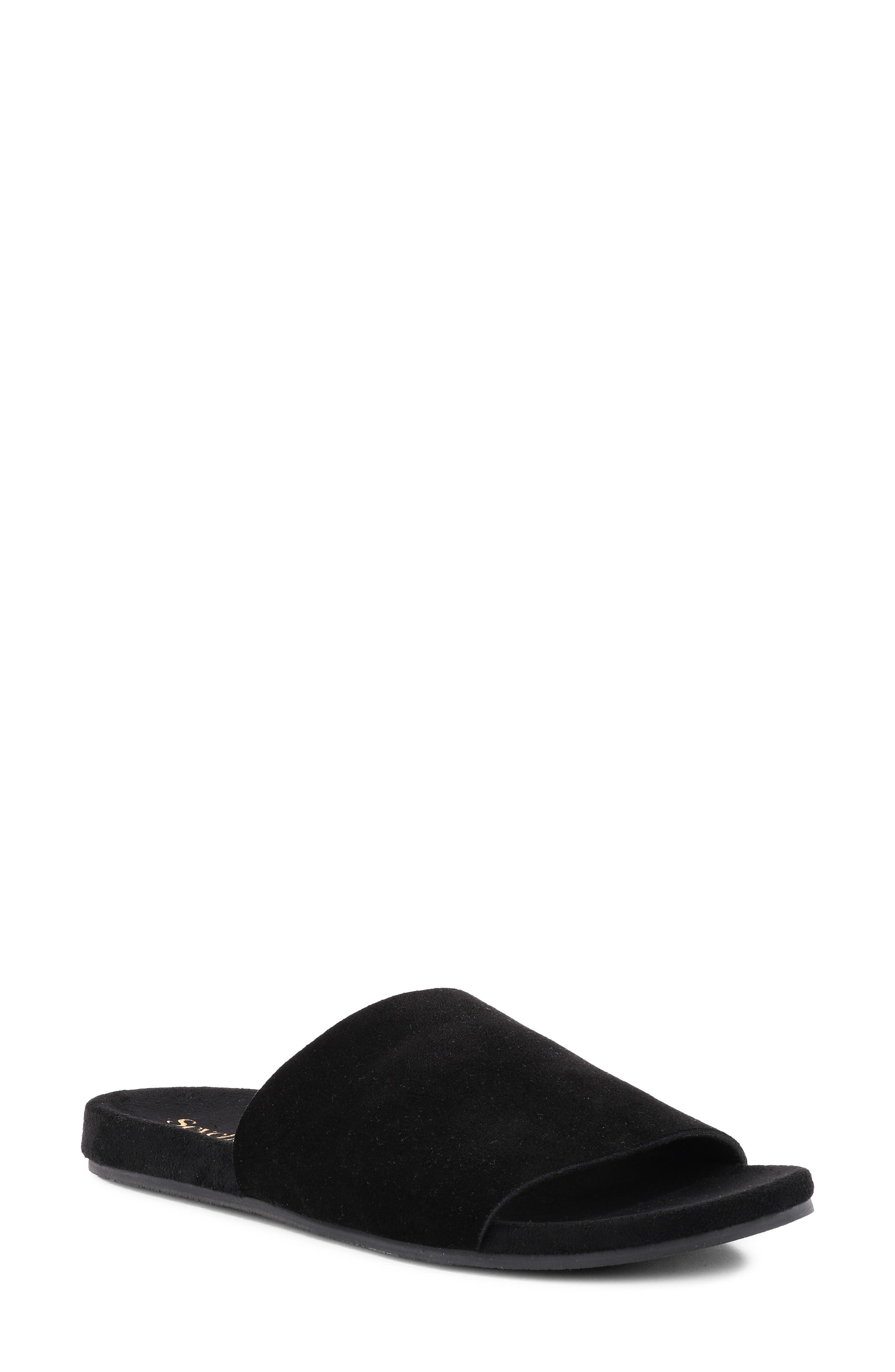 Bungalow Slide Sandal, Main, color, BLACK