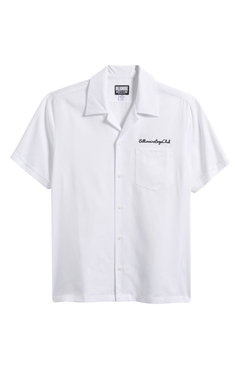 Billionaire Boys Club Antimatter Logo Camp Shirt, Alternate, color, White