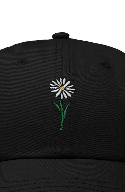 Dalix Daisy Embroidered Everyday Hat In Black
