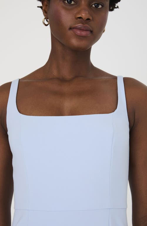 French Connection Whisper Bow Slit Minidress In Cashmere Blue