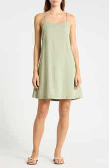 Linen Blend A-Line Dress