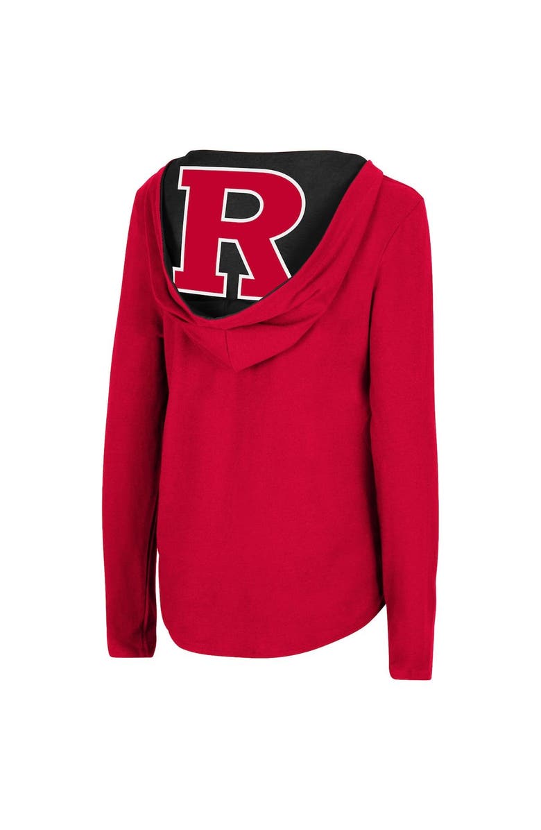COLOSSEUM Women's Colosseum Scarlet Rutgers Scarlet Knights Catalina Hoodie Long Sleeve T-Shirt, Alternate, color, Scarlet