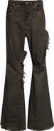 Rick Owens Bolan Distressed Bootcut Jeans
