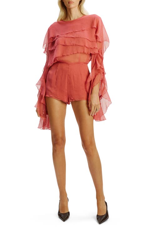 Carson Ruffle Chiffon Romper