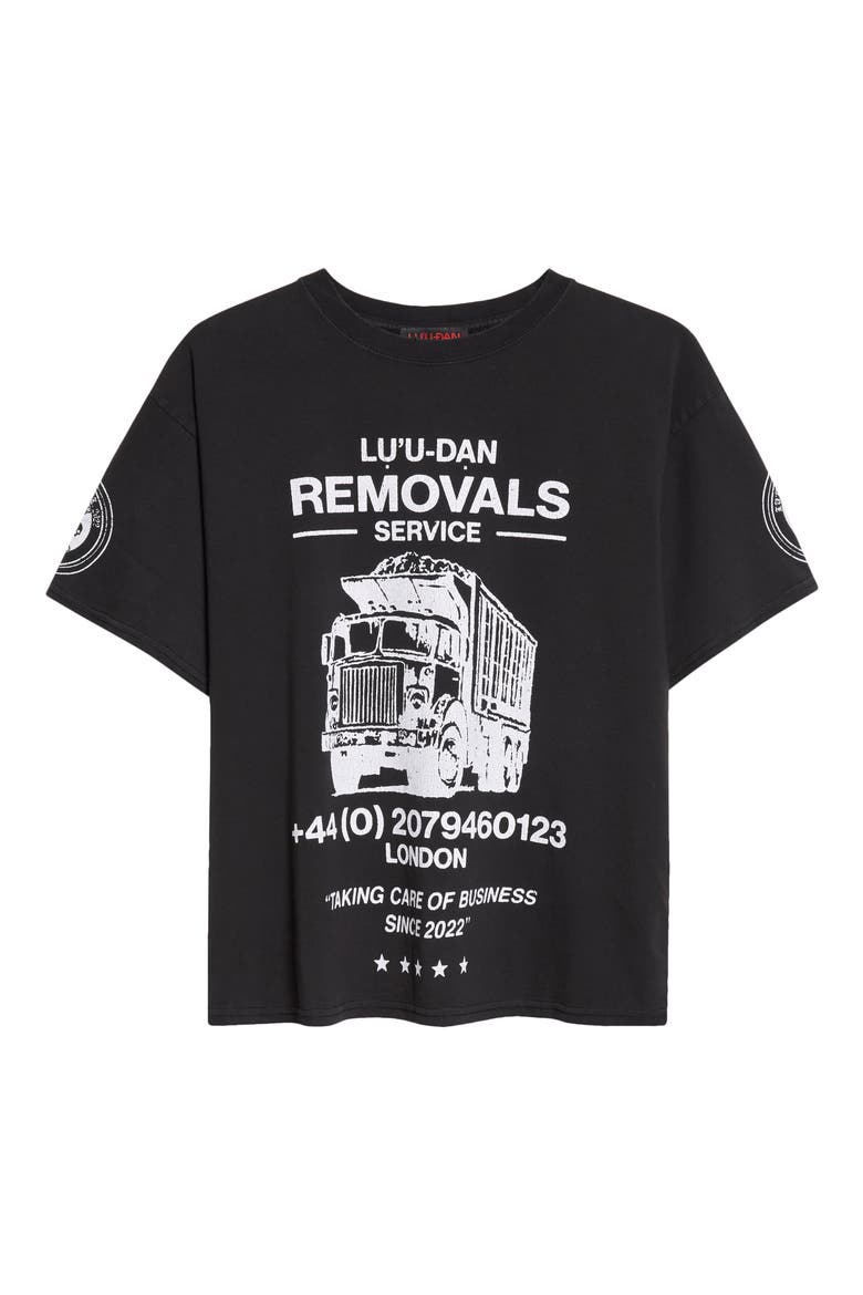 Box Truck Graphic T-Shirt, Main, color, FADED BLACK