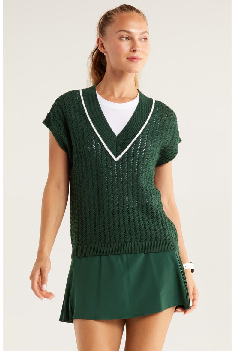 Court Sweater Vest, Main, color, GREEN PARK