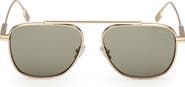 ZEGNA 57mm Geometric Sunglasses