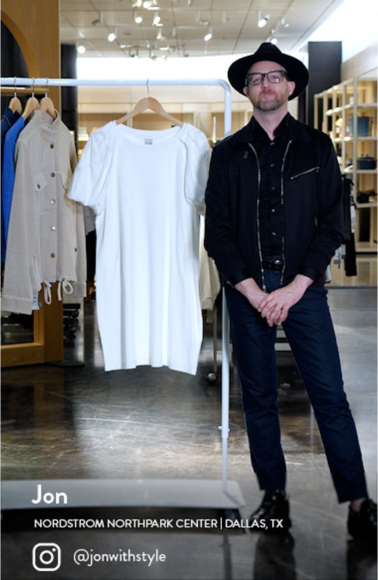 Puff Sleeve Cotton T-Shirt Dress, sales video thumbnail