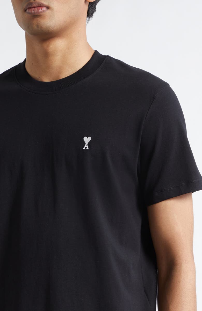 AMI PARIS Ami de Coeur Cotton T-Shirt, Alternate, color, Noir/ Blanc Creme