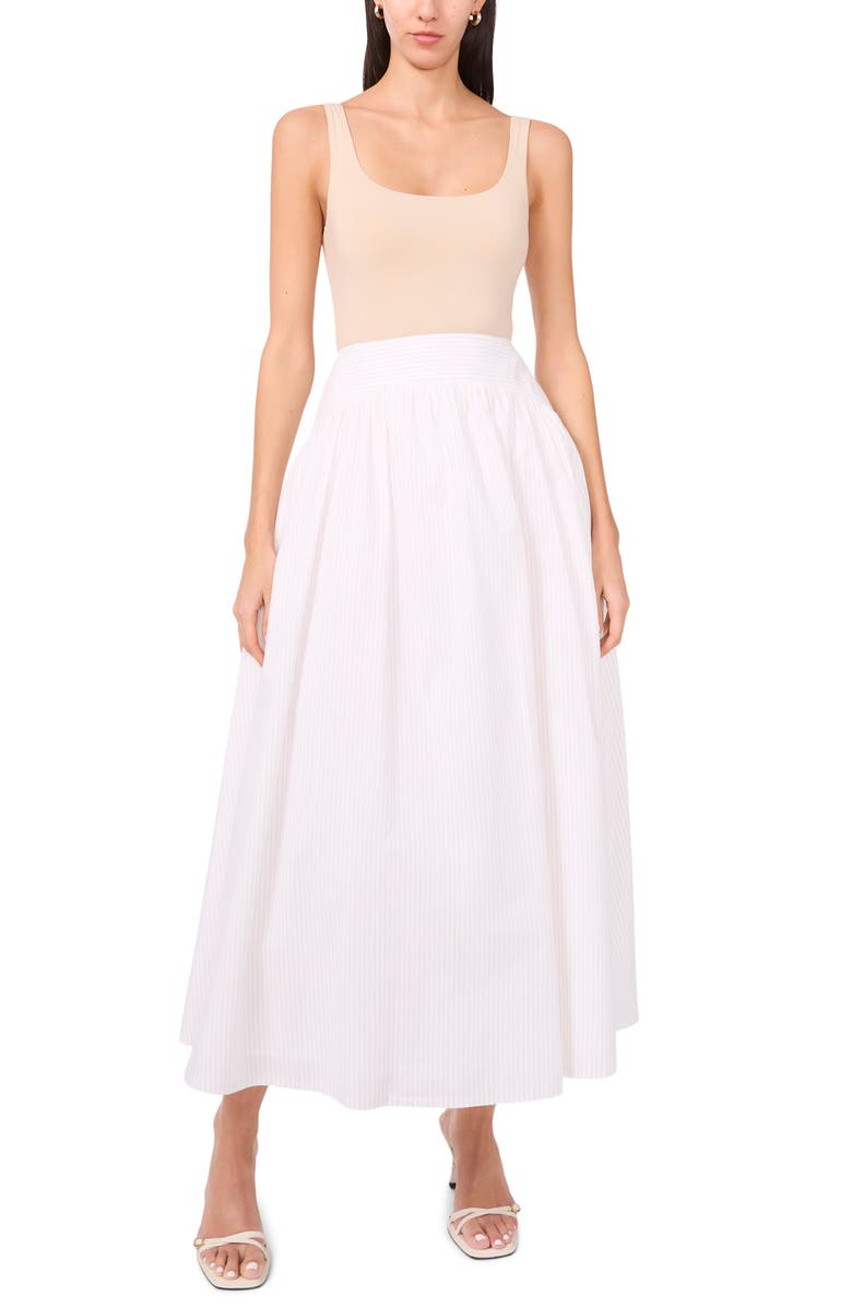 Parker The Julianne Pinstripe Maxi Skirt, Alternate, color, Lucent White