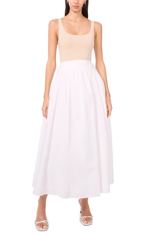 Parker The Julianne Pinstripe Maxi Skirt In Lucent White