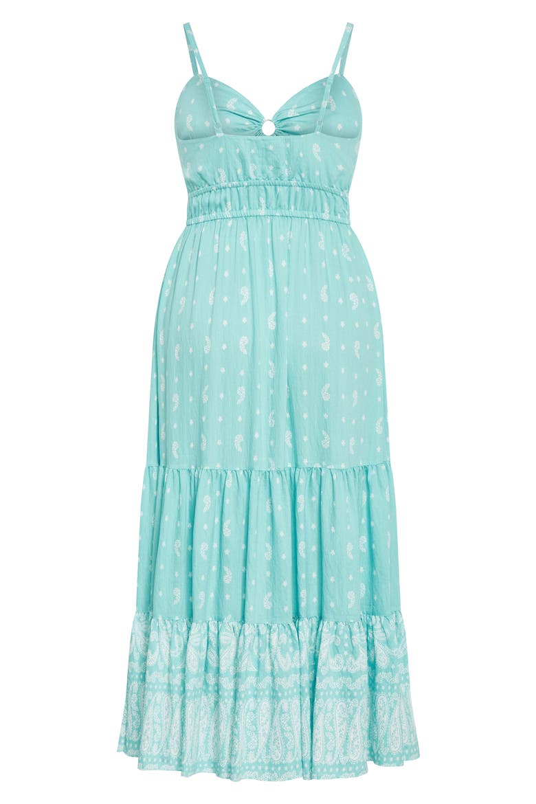 Harlow Maxi Dress, Alternate, color, PAISLEY AQUA SKY