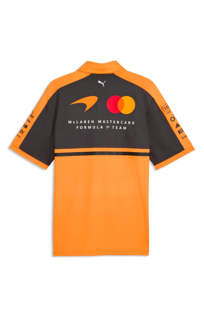 PUMA McLaren Graphic Logo Print Replica Regular Fit Polo, Alternate, color, Papaya
