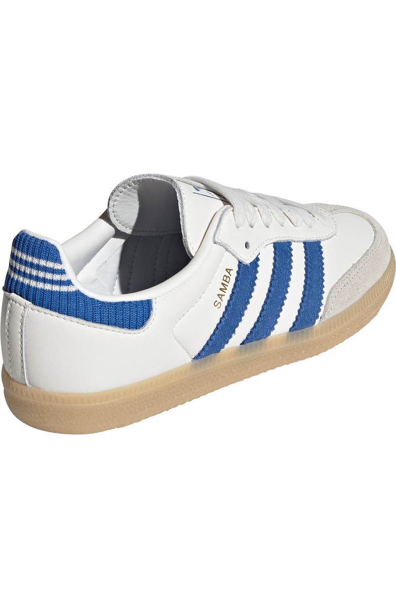 adidas Kids' Samba OG Sneaker, Alternate, color, Cloud White/ Blue/ Gum 3