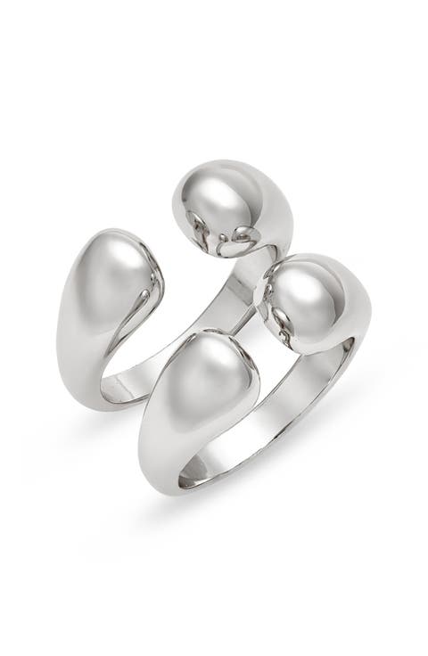Set of 2 Sculpted Open Rings