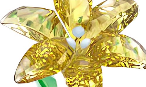 Swarovski Florere Lily Crystal Figurine In Yellow