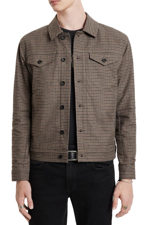 Evans Check Denim Trucker Jacket
