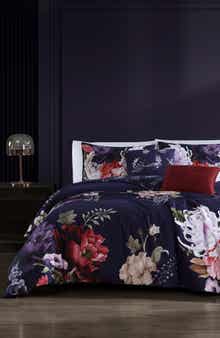 Bebejan Purple Garden 5-Piece Reversible Comforter Set