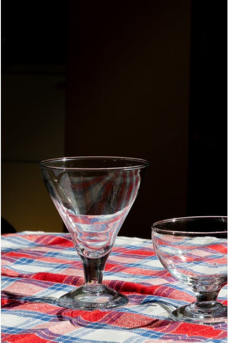 Blown Glass Triangle Dessert Cup, Alternate, color, Clear