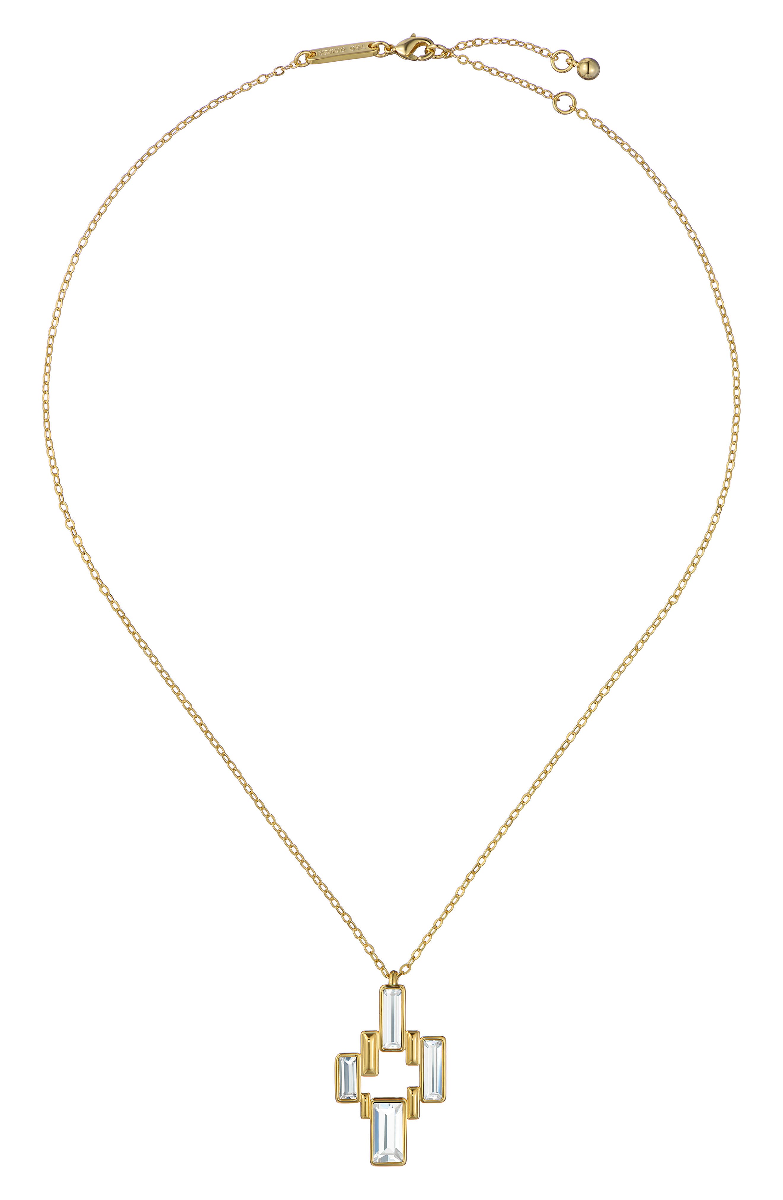 GOLD TONE CLEAR CRYSTAL