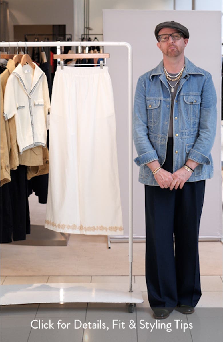 Ines Soutache Trim Linen & Cotton Pants, sales video thumbnail