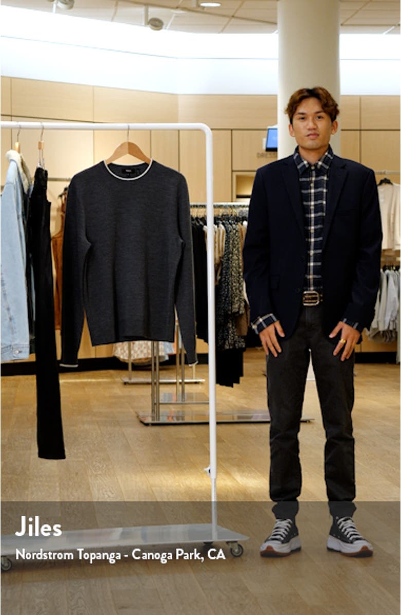 Arnaud Tipped Merino Wool Blend Crewneck Sweater, sales video thumbnail