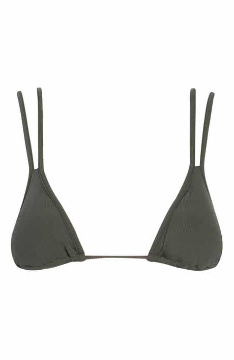 Itza Ribbed Triangle Bikini Top