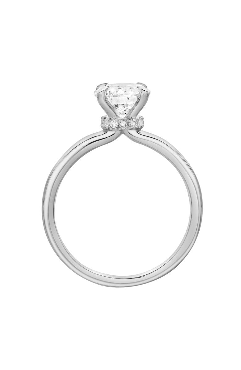 LuvMyJewelry Lila 14K Gold Round Lab Grown Diamond Hidden Halo Ring - 1.5 Ct, Alternate, color, 14K White Gold
