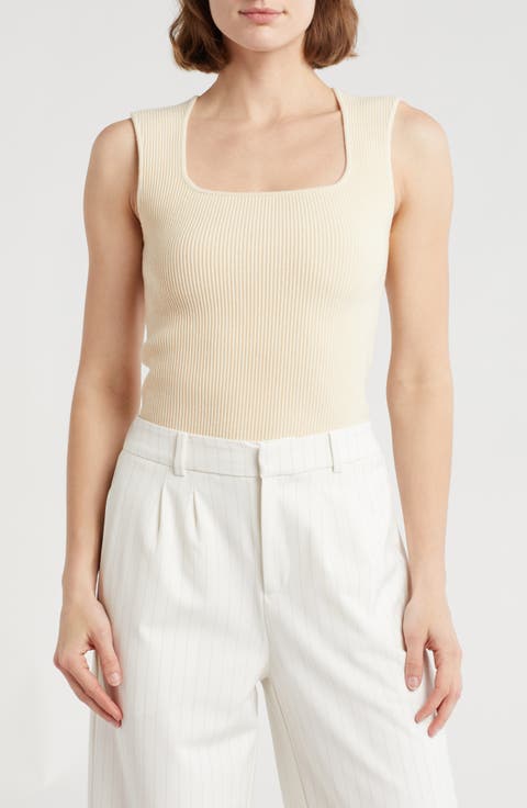 Square Neck Sweater Tank