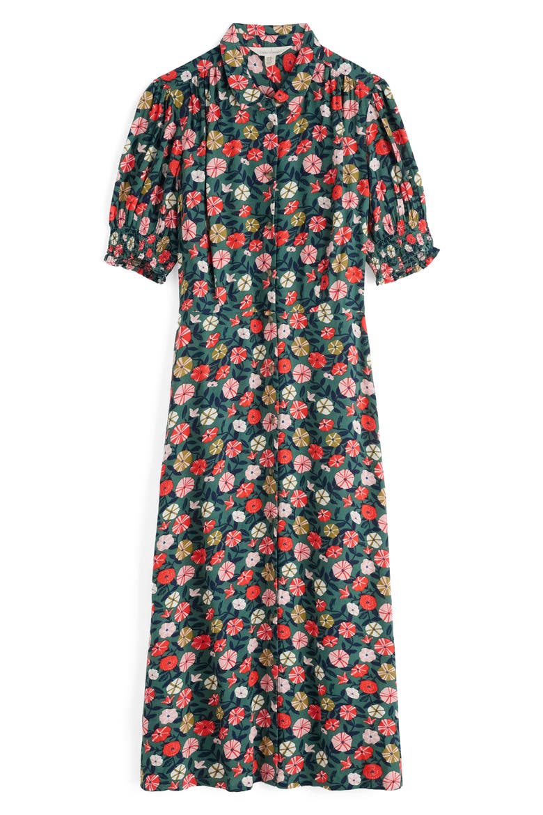 Bridget Print A-Line Shirtdress, Alternate, color, WINDING PETUNIAS GROVE