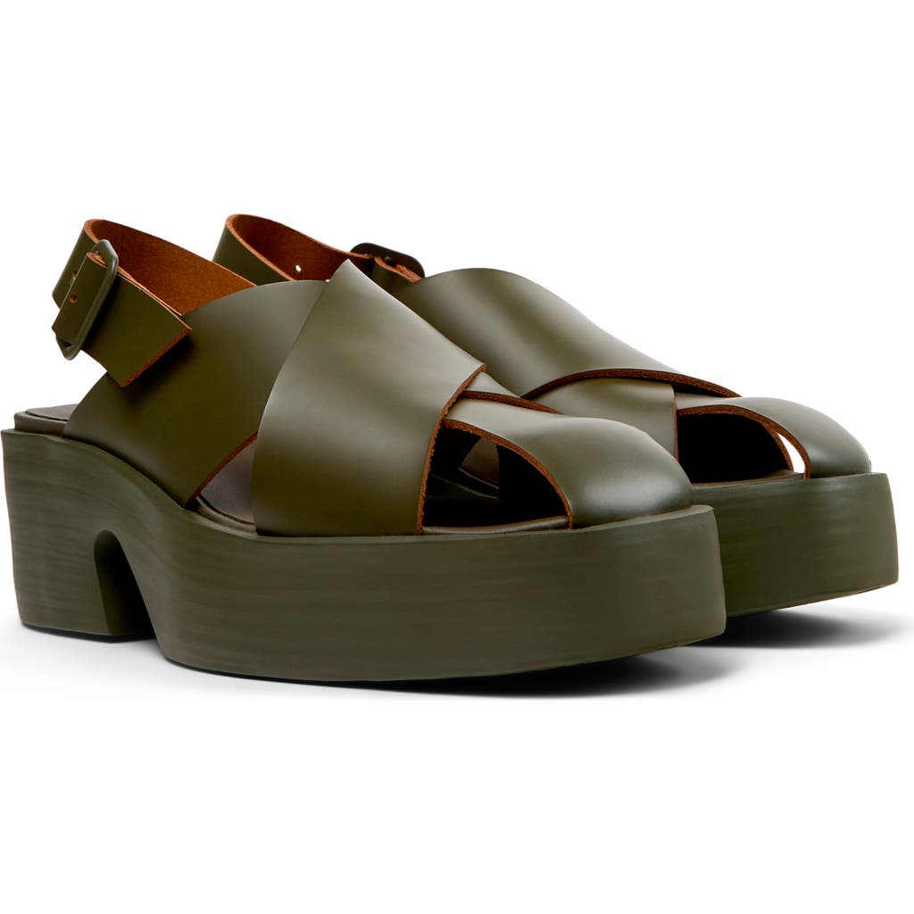Camper Billie Sandals In Medium Green