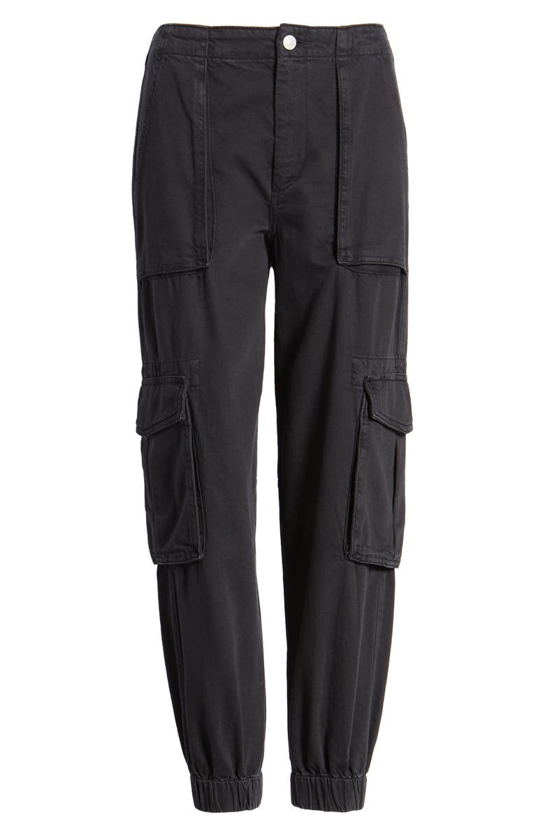 AllSaints Frieda Twill Cargo Joggers, Alternate, color, Black