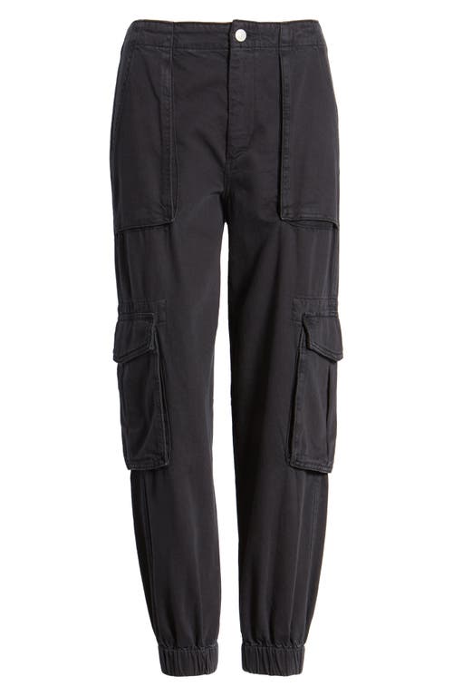 Allsaints Frieda Twill Cargo Joggers In Black