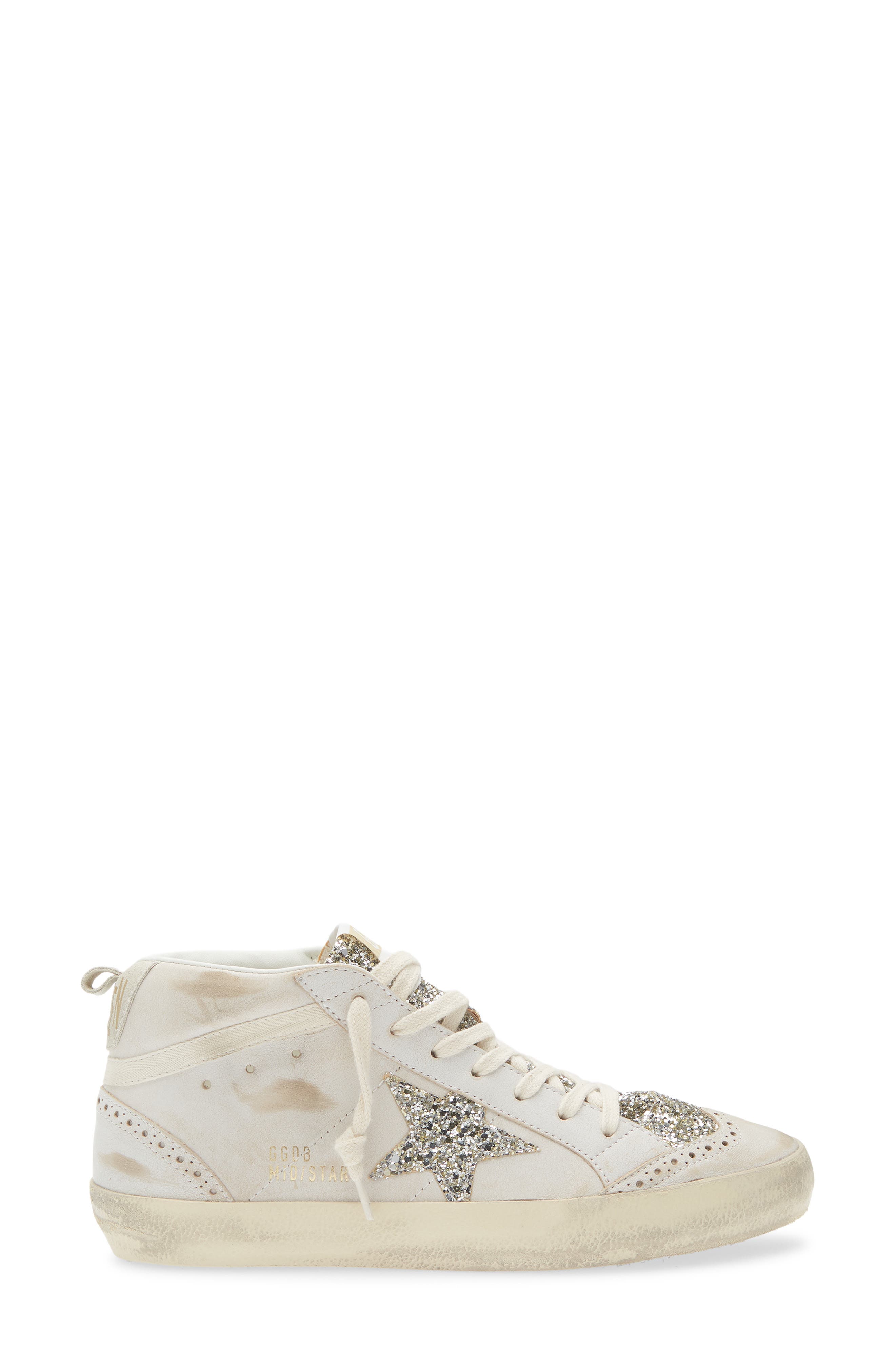 Golden Goose Mid Star Sneaker, Alternate, color, Beige/ Platinum