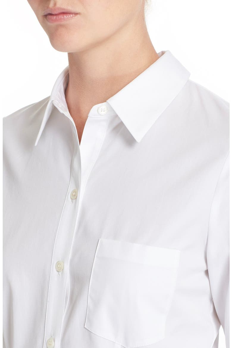 'Eyodis' Cotton Peplum Top, Alternate, color, WHITE
