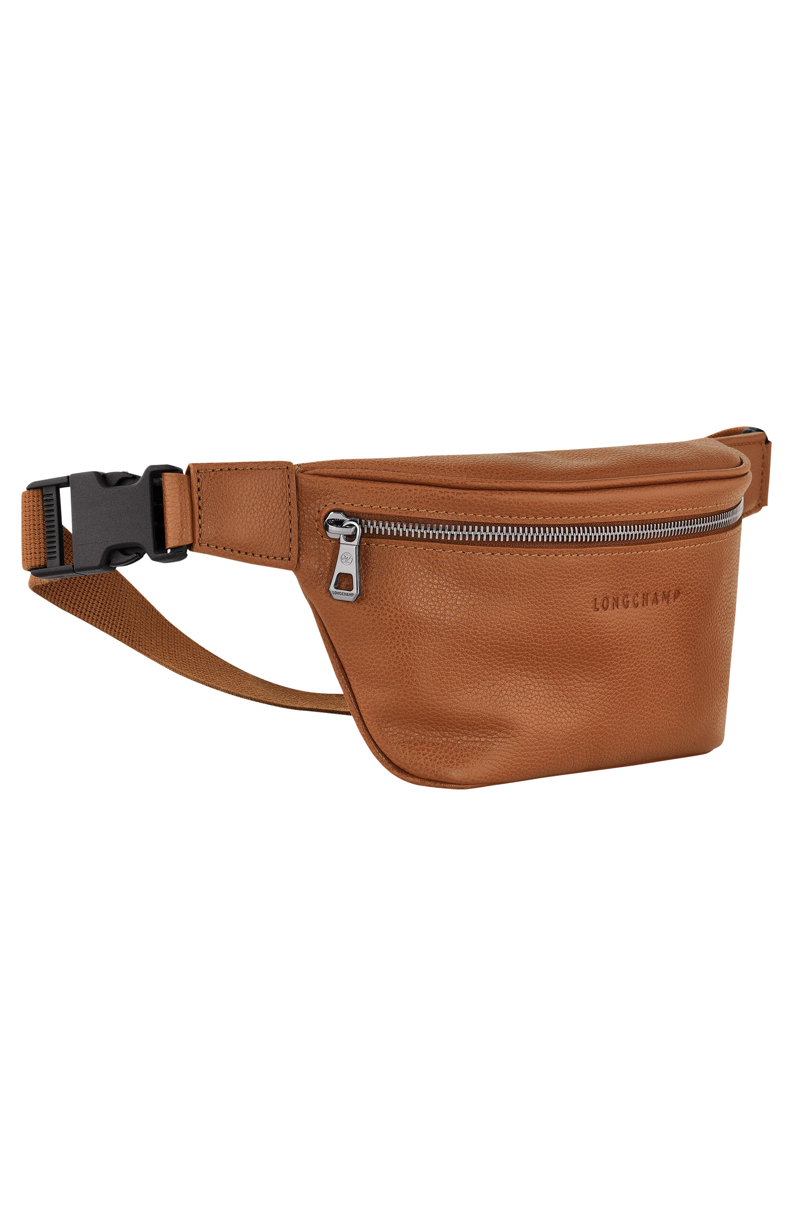Longchamp Le Foulonné Leather Belt Bag, Alternate, color, Caramel