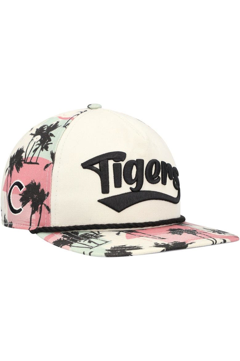 Men's New Era Cream Clemson Tigers High Tide Golfer Snapback Hat, Main, color, Cream