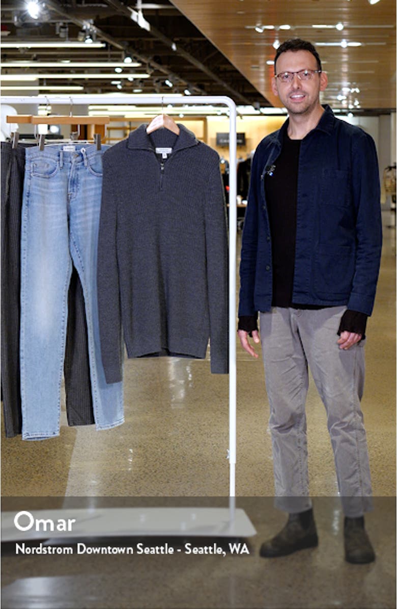 Shaker Stitch Merino Quarter Zip Sweater, sales video thumbnail