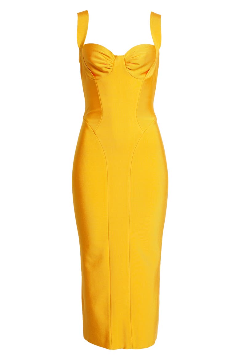 Bandage Midi Dress, Alternate, color, TANGERINE