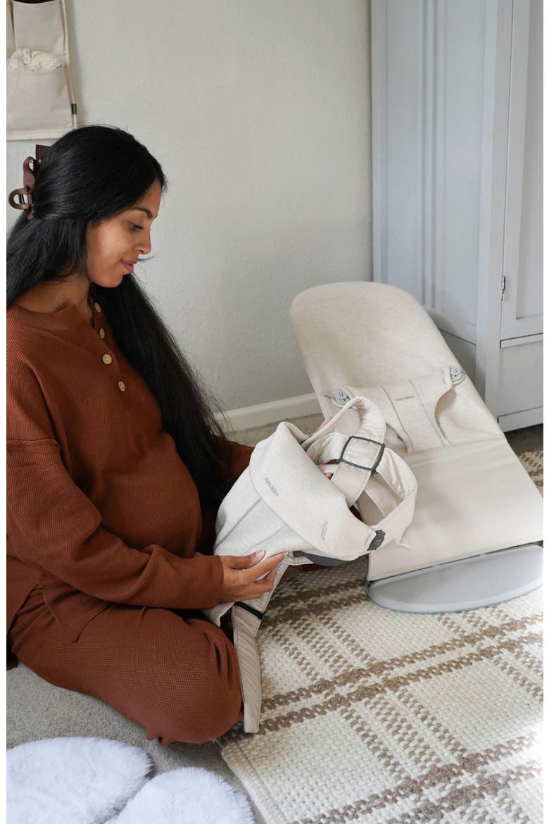 Bouncer Bliss Convertible Jersey Baby Bouncer & Baby Carrier Mini Bundle, Alternate, color, LIGHT BEIGE