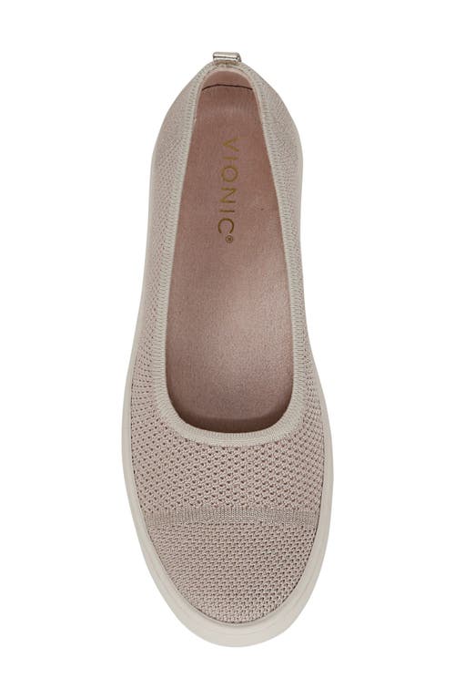 Shop Vionic Uptown Knit Skimmer Flat In Cameo Rose/gold