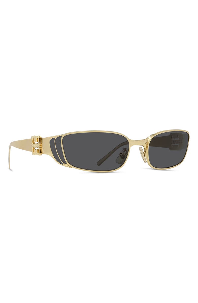 Givenchy 4G Liquid 55mm Rectangular Sunglasses, Alternate, color, Shiny Endura Gold / Smoke